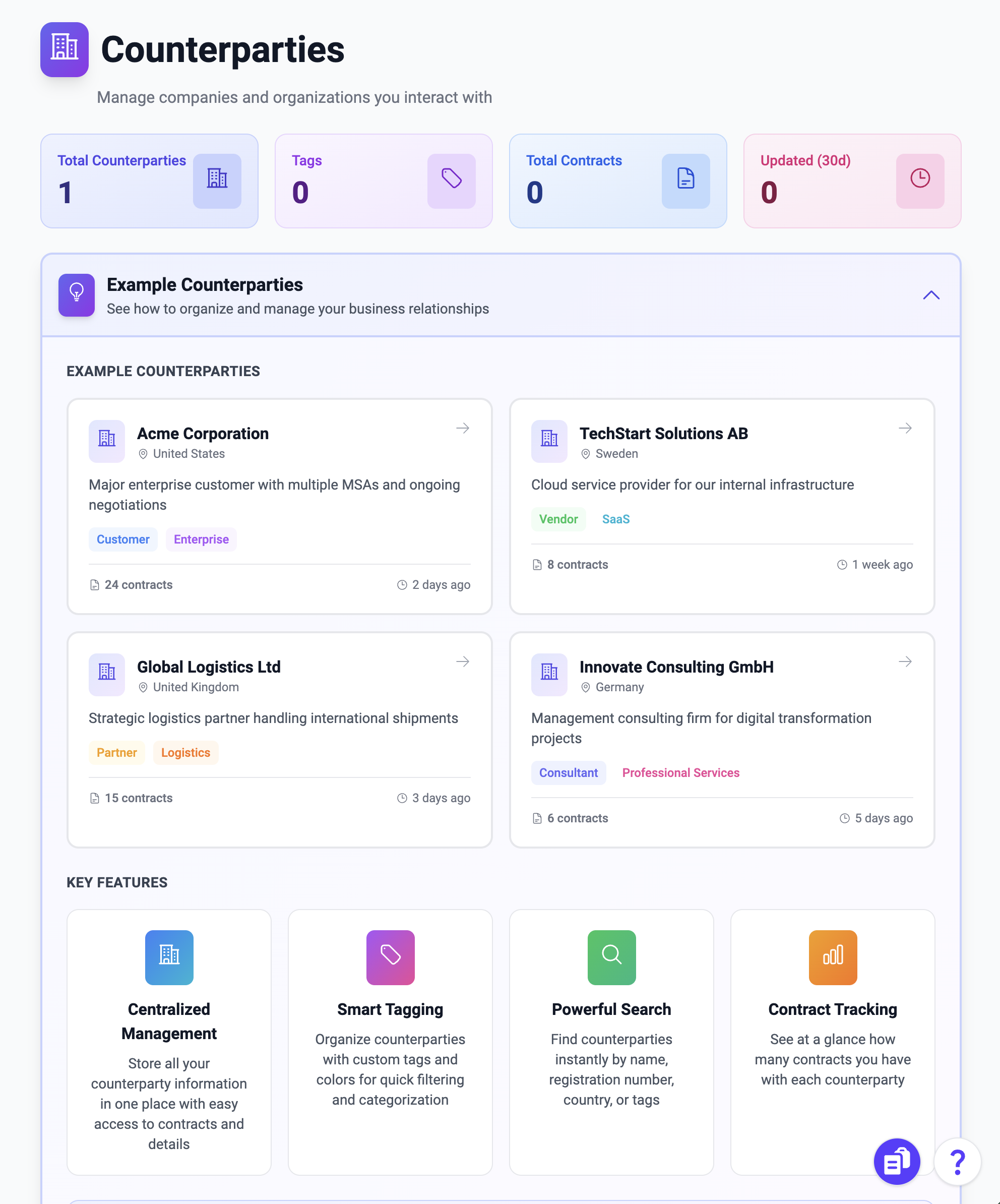 Counterparties preview